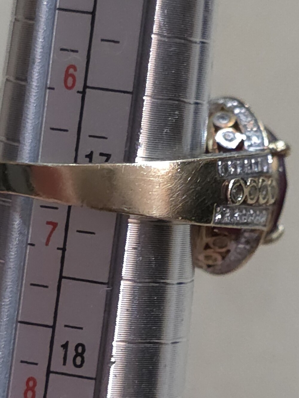 14K GENUINE NATURAL RUBY AND DIAMOND RING 5.36 Gr 189 DIAMONDS 5 CT RUBY SZ 6.5 - Picture 7 of 10